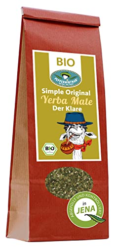 Bio Mate Tee, Grün 100g - Organic Green Yerba Mate Medium Cut - Der Klare - vom brasilianischen Familienbetrieb - PEPPERMINTMAN von PEPPERMINTMAN Oliver Neye - Jena / Germany