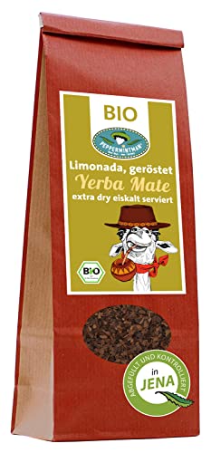 Bio Mate Tee, geröstet 100g - Organic Roasted Yerba Mate Medium Cut - Eiskalt genießen - vom brasilianischen Familienbetrieb - PEPPERMINTMAN von PEPPERMINTMAN Oliver Neye - Jena / Germany