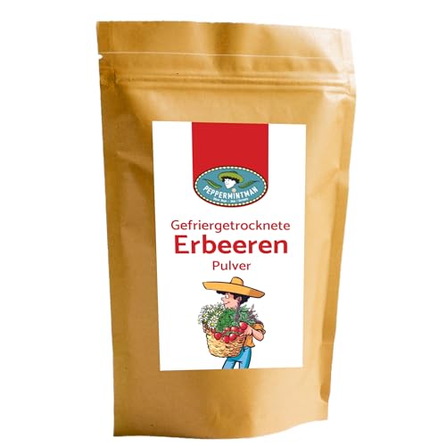 Erdbeerpulver gefriergetrocknet, 100% natürlich,ohne Aromen, Wiederverschließbar, 250g I PeppermintMan Erdbeerpulver gefriergetrocknet, 100% natürlich,ohne Aromen, Wiederverschließbar, 250g I PeppermintMan von PEPPERMINTMAN Oliver Neye - Jena / Germany