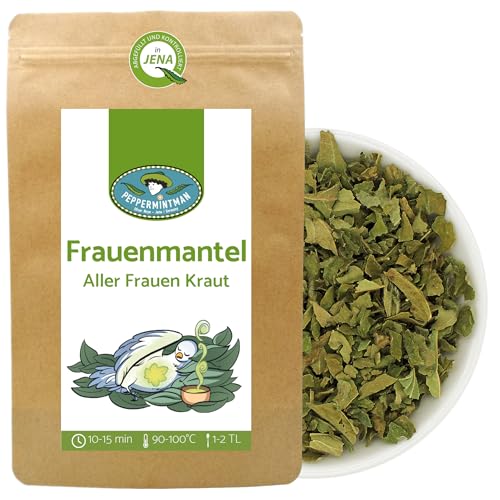 Frauenmanteltee 250g - hocharomatische Frauenmantelblätter - 'Aller Frauen Kraut' - 100% naturbelassen, Kräutertee von PEPPERMINTMAN Oliver Neye - Jena / Germany