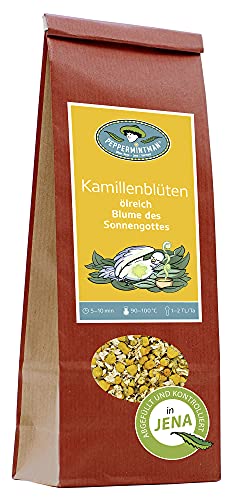 Kamillenblüten – aromastark - Blütenköpfe - Kamillenblütentee – wohlschmeckender Kamillentee - PEPPERMINTMAN (60g) von PEPPERMINTMAN Oliver Neye - Jena / Germany