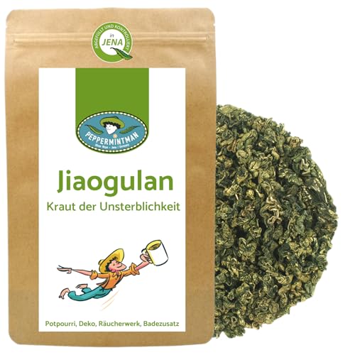 Jiaogulan 120g I Ohne Stängel, ganze, gerollte Blätter, Potpourri I PeppermintMan I Premium Qualität als Badezusatz, als Räucherwerk und als Potpourri von PEPPERMINTMAN Oliver Neye - Jena / Germany