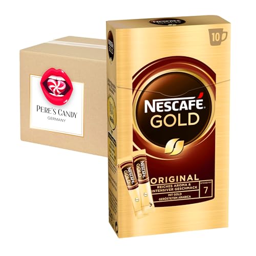 10 x 10 Sticks à 2g NESCAFÉ GOLD Original Getränkegranulat-Sticks löslicher Bohnenkaffee Geschenk von Pere's Candy von PERE’S CANDY