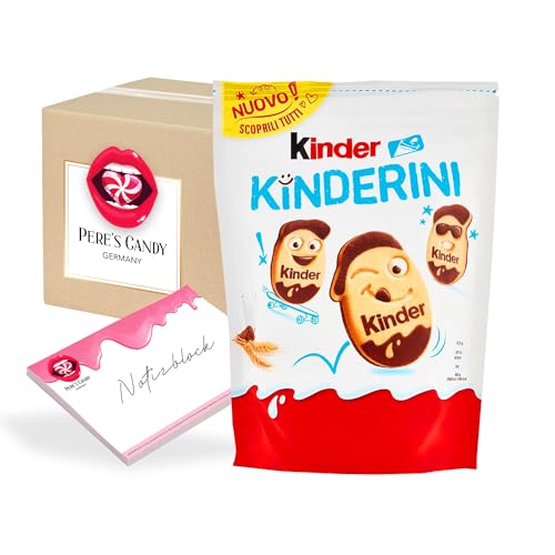 Pere's Candy Bundle für 10 x Kinder Kinderini 250g Milch- und Kakao-Mürbekekse + Pere's Candy Notepad DIN A7-25 Blatt von PERE’S CANDY