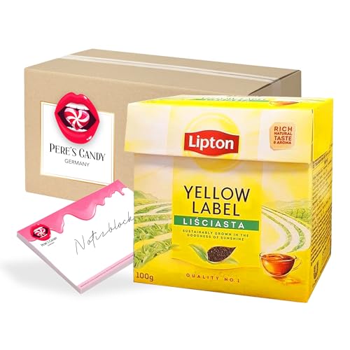 Pere's Candy Bundle für 100 g Lipton Yellow Label Loser Schwarzer Tee + Pere's Candy Notepad DIN A7-25 Blatt von PERE’S CANDY