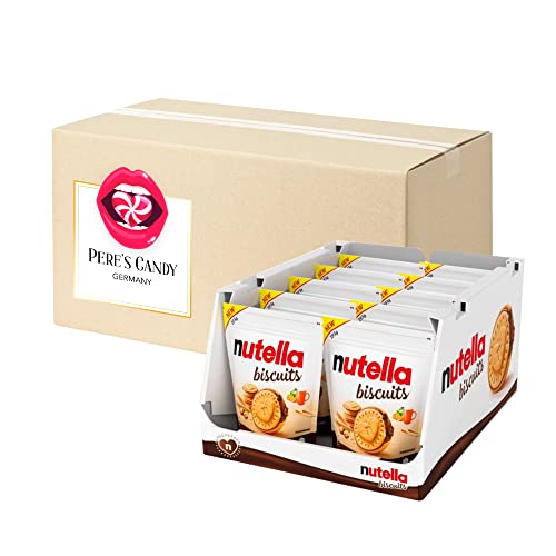 10erPack (10 Tüten a 193g) Nutella Biscuits Knuspriger Keks von Pere's Candy® Box mit Geschenk von PERE’S CANDY