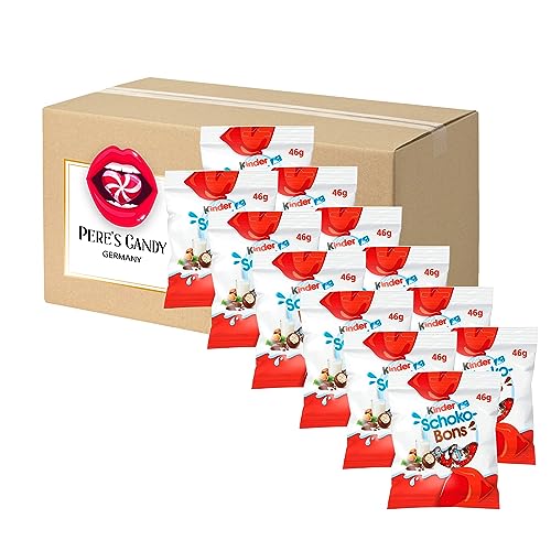 12 x 46 g Beutel Kinder Schoko-Bons Vorratspack mit Geschenk von Pere's Candy von PERE’S CANDY