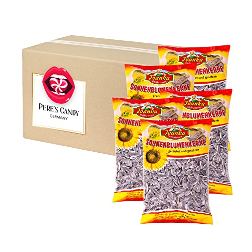 2 kg Sonnenblumenkerne • geröstet und gesalzen 5er Pack (5 x 400 g) von Pere's Candy® Box mit Geschenk von PERE’S CANDY