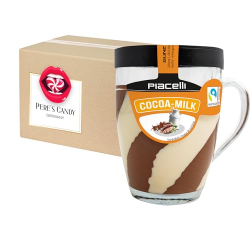Kakao-Milch-Creme DUO als Aufstrich Für den Energiekick am Morgen - Glas 2 x 300 Gramm von Pere's Candy Box mit Geschenk von PERE’S CANDY