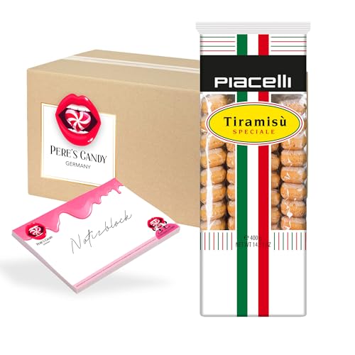 Pere's Candy® Bundle für Löffelbiskuits für Tiramisu 3 x 400g + Pere's Candy Notepad DIN A7-25 Blatt von PERE’S CANDY