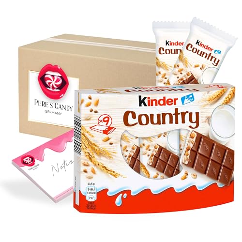 Pere's Candy Bundle für 3 x Ferrero Kinder Country 9er 211,5g + Pere's Candy Notepad DIN A7-25 Blatt von PERE’S CANDY