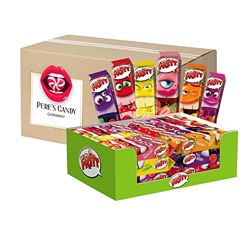 30erPack (30 x 70 g) Fritt-Mit Vitamin C Kaubonbon Regalkarton (6 fach sortiert) von Pere's Candy® Box mit Geschenk von PERE’S CANDY