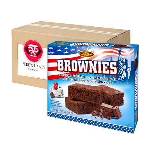 4 x (8x30g) Saftige Chocolate Brownies Rührkuchen praktisch einzeln verpackt 960g mit Geschenk von Pere's Candy von PERE’S CANDY