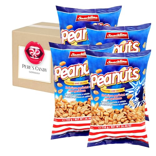 4 x 750 g Erdnüsse geröstet und gesalzen mit Geschenk von Pere's Candy von PERE’S CANDY