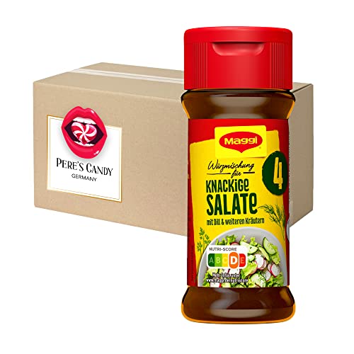 4erPack (4ST x 60G) Maggi Würzmischung Nr. 4 knackige Salate von Pere's Candy® Box mit Geschenk von PERE’S CANDY
