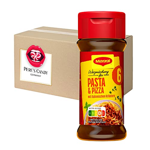 4erPack (4ST x 60G) Maggi Würzmischung Nr. 6 Pasta/Pizza von Pere's Candy® Box mit Geschenk von PERE’S CANDY