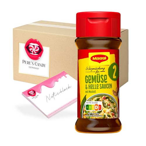 Pere's Candy® Bundle für 4erPack (4ST x 78G) Maggi Würzmischung Nr. 2 Gemüse und helle Saucen + Pere's Candy Notepad DIN A7-25 Blatt von PERE’S CANDY