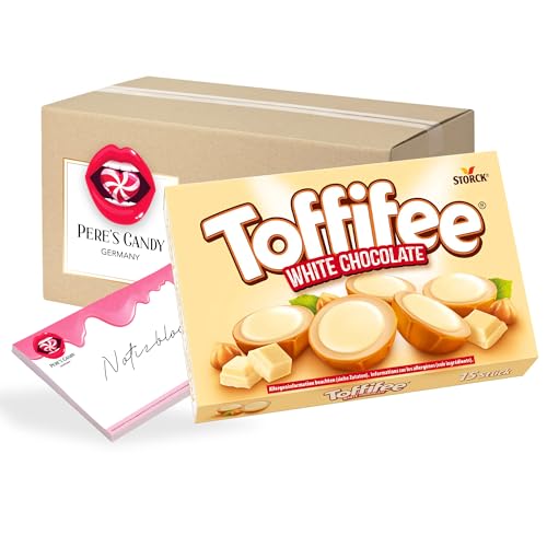 Pere's Candy® Bundle für 5 x 125g Toffifee White Chocolate + Pere's Candy Notepad DIN A7-25 Blatt von PERE’S CANDY
