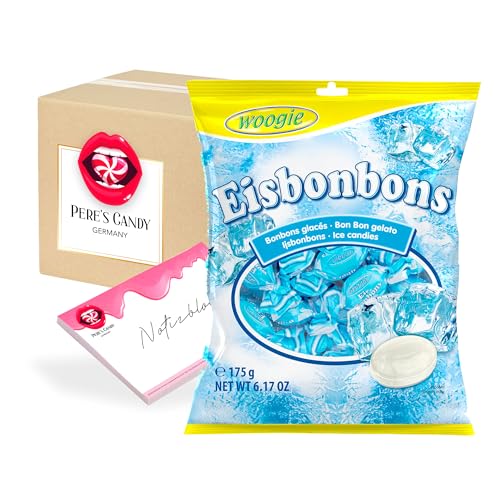 Pere's Candy® Bundle für 5 x 175 g Eisbonbons Erfrischungs Hartkaramellen + Pere's Candy Notepad DIN A7-25 Blatt Pere's Candy® Bundle für 5 x 175 g Eisbonbons Erfrischungs Hartkaramellen + Pere's Candy Notepad DIN A7-25 Blatt von PERE’S CANDY