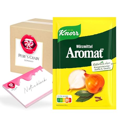 Pere's Candy Bundle für 6x100 g Knorr Aromat Universal-Würzmittel Streuer im praktischen Nachfüllbeutel + Pere's Candy Notepad DIN A7-25 Blatt von PERE’S CANDY