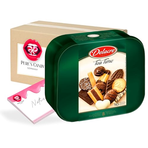 Pere's Candy® Bundle für Delacre Tea Time Geschenkbox 1kg + Pere's Candy Notepad DIN A7-25 Blatt von PERE’S CANDY