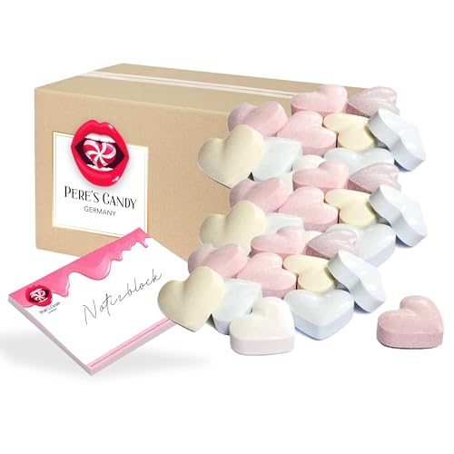 Pere's Candy Bundle für Dextrose Love Hearts 1kg + Pere's Candy Notepad DIN A7-25 Blatt von PERE’S CANDY