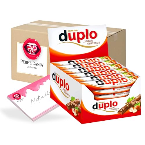 Pere's Candy® Bundle für Duplo Schokoriegel 40er x 18,2g(728g) + Pere's Candy Notepad DIN A7-25 Blatt von PERE’S CANDY