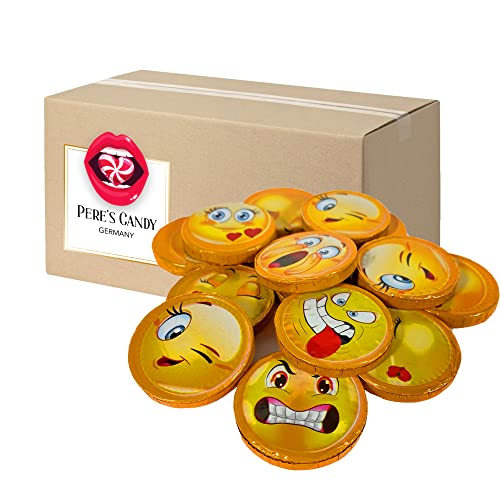 Emoji Schokotaler - Milchschokolade - 850g von Pere's Candy® Box mit Geschenk von PERE’S CANDY