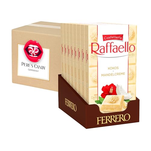 Ferrero Raffaello Kokos & Mandelcreme 8 x 90 g Tafelschokolade mit Geschenk von Pere's Candy von PERE’S CANDY