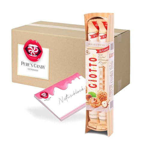 Giotto Stange 3 x 154 g Milch-Haselnuss-Creme-Füllung und Haselnuss-Stückchen mit Geschenk von Pere's Candy von PERE’S CANDY