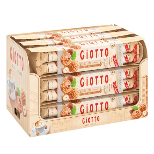 Giotto Stange 9 x 154 g Milch-Haselnuss-Creme-Füllung und Haselnuss-Stückchen mit Geschenk von Pere's Candy von PERE’S CANDY