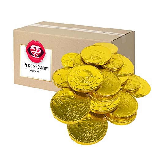 Goldmünzen Schokotaler - Milchschokolade - 900g von Pere's Candy® Box mit Geschenk von PERE’S CANDY