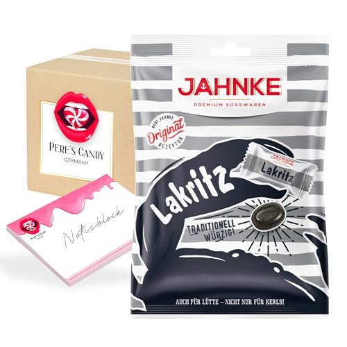 Pere's Candy Bundle für Jahnke Lakritz Bonbon 14 x 125g + Pere's Candy Notepad DIN A7-25 Blatt von PERE’S CANDY