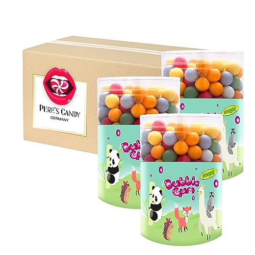 Kaugummi Kugeln 3er Pack (3 x 500g) von Pere's Candy® Box mit Geschenk von PERE’S CANDY