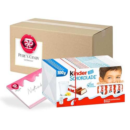 Pere's Candy® Bundle für Kinder Schokolade (10 x 100g) Schokoriegel + Pere's Candy Notepad DIN A7-25 Blatt von PERE’S CANDY