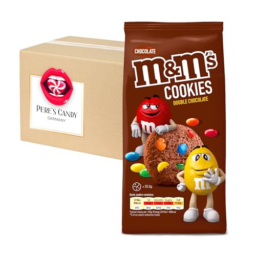 M&Ms Cookies Double Chocolate 4 x 180g Soft Baked Cookies Kekse mit Geschenk von Pere's Candy von PERE’S CANDY