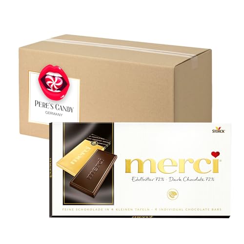 Merci Edelbitter 72% Chocolate 5 x 100g Tafelschokolade mit Geschenk von Pere's Candy von PERE’S CANDY