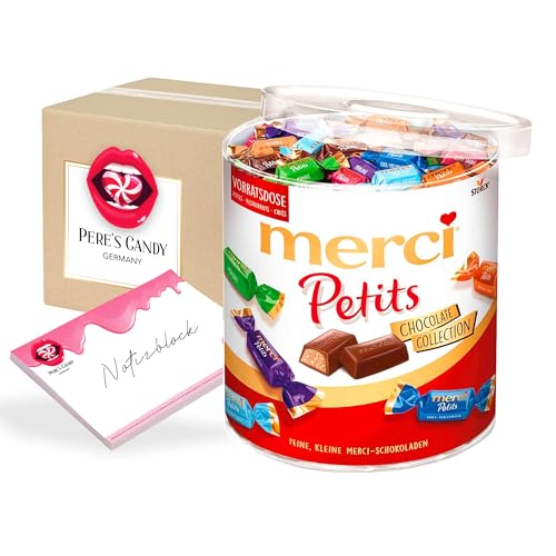 Merci Petits Chocolate Collection – 1 x 1000g – Feine Pralinen in 7 köstlichen Sorten mit Geschenk von Pere's Candy von PERE’S CANDY