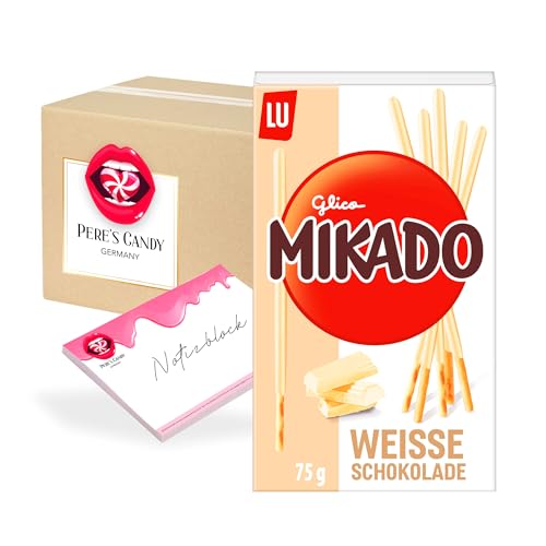 Pere's Candy® Bundle für Mikado Weisse Schokolade 6 x 75g + Pere's Candy Notepad DIN A7-25 Blatt Pere's Candy® Bundle für Mikado Weisse Schokolade 6 x 75g + Pere's Candy Notepad DIN A7-25 Blatt von PERE’S CANDY