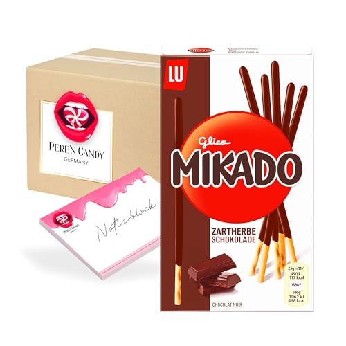 Pere's Candy Bundle für Mikado Zartherbe Schokolade 6 x 75g + Pere's Candy Notepad DIN A7-25 Blatt von PERE’S CANDY
