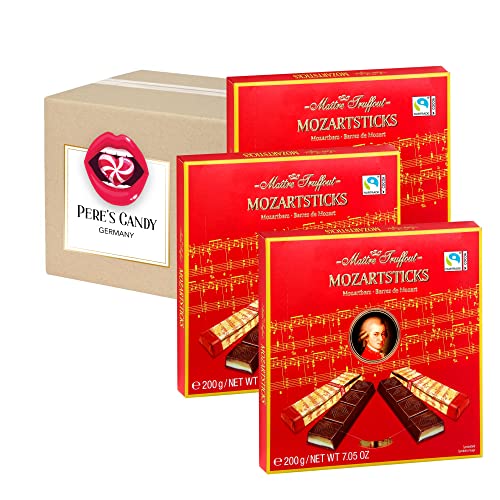 Mozart Riegel - Mozartsticks 3er Pack (3 x 200 g) von Pere's Candy® Box mit Geschenk von PERE’S CANDY