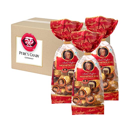 Mozartkugeln Beutel 3er Pack (3 x 300 g) von Pere's Candy® Box mit Geschenk von PERE’S CANDY