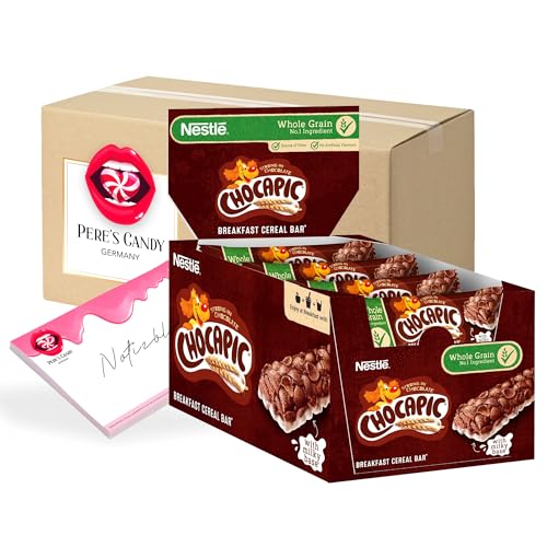 Pere's Candy® Bundle für 16 x 25 g Nestle Chocapic Frühstück Müsli Bar + Pere's Candy Notepad DIN A7-25 Blatt von PERE’S CANDY