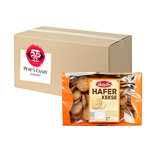 2erPack (2 x 600 g) Liebich Knusprige Haferkekse, Haferflockengebäck - Pere's Candy® Box mit Geschenk von PERE’S CANDY