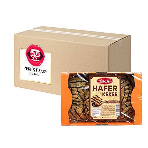 2erPack (2 x 540 g) Liebich Knusprige Haferkekse mit Kakaoglasur Haferflockengebäck - von Pere's Candy® Box mit Geschenk von PERE’S CANDY