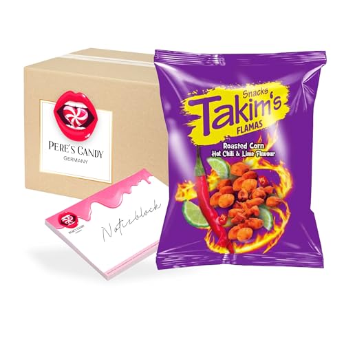 Pere's Candy® Bundle für 2 x 100 g Takim's Roasted Corn Hot Chili & Lime + Pere's Candy Notepad 25 Blatt von PERE’S CANDY