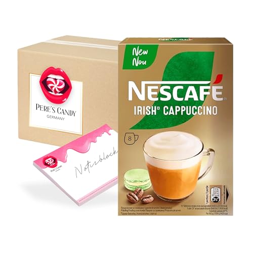 Pere's Candy® Bundle für 4 x 112g NESCAFÉ CAPPUCCINO IRISH Getränkepulver (8x14g) Genuss wie im Café, bei dir zu Hause + Pere's Candy Notepad 25 Blatt von PERE’S CANDY