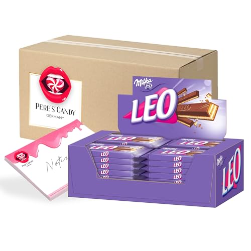 Pere's Candy Bundle für 32 x 33,3g Milka LEO Knusperwaffel mit Crème-Füllung + Pere's Candy Notepad DIN A7-25 Blatt von PERE’S CANDY