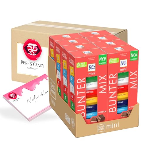 Ritter Sport Mini Bunter Mix Turm 8PK x 150g mit Geschenk von Pere's Candy von PERE’S CANDY