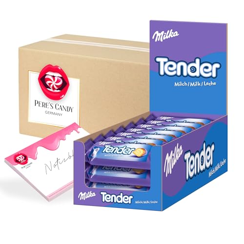 Tender Milch 21 x 37g Biskuit-Rolle mit Milchcrèmefüllung 777g mit Geschenk von Pere’s Candy von PERE’S CANDY